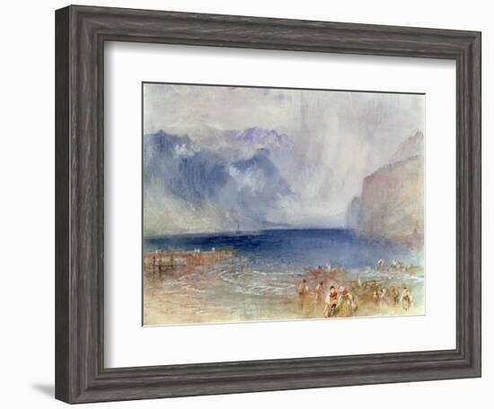 The First Steamer on the Lake of Lucerne in 1841-J. M. W. Turner-Framed Giclee Print