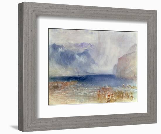 The First Steamer on the Lake of Lucerne in 1841-J. M. W. Turner-Framed Giclee Print