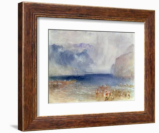 The First Steamer on the Lake of Lucerne in 1841-J. M. W. Turner-Framed Giclee Print