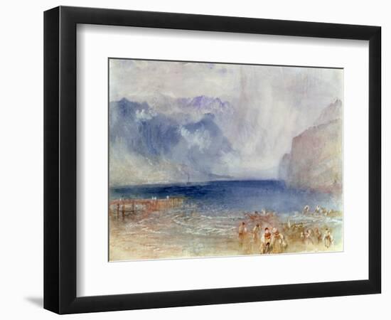 The First Steamer on the Lake of Lucerne in 1841-J. M. W. Turner-Framed Giclee Print