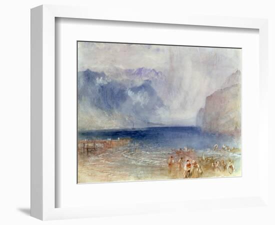The First Steamer on the Lake of Lucerne in 1841-J. M. W. Turner-Framed Giclee Print