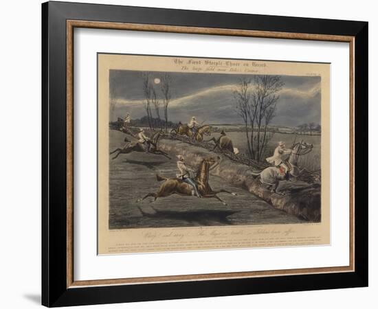 The First Steeple Chase on Record, 1839-Henry Thomas Alken-Framed Giclee Print