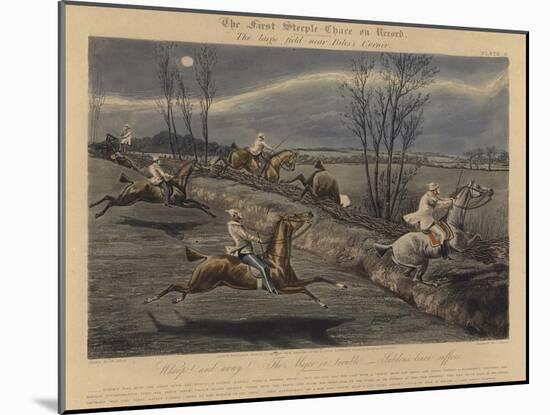 The First Steeple Chase on Record, 1839-Henry Thomas Alken-Mounted Giclee Print