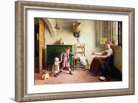 The First Steps, 1876-Gaetano Chierici-Framed Giclee Print