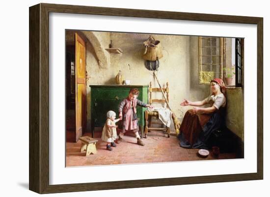 The First Steps, 1876-Gaetano Chierici-Framed Giclee Print