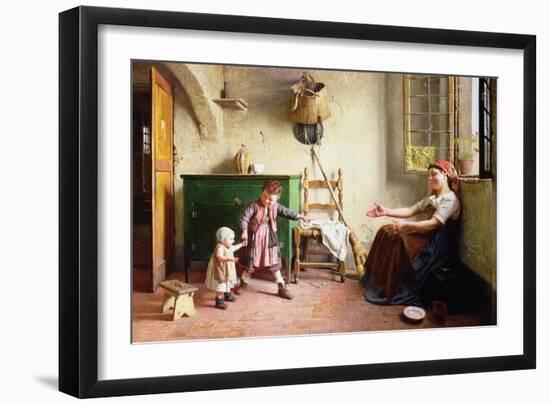 The First Steps, 1876-Gaetano Chierici-Framed Giclee Print