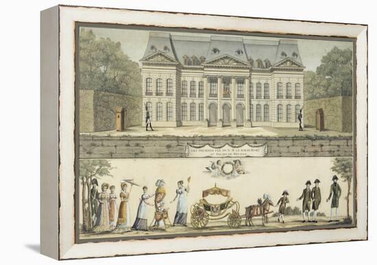 The First Steps of the King of Rome at the Chateau of Meudon, 19th Century-null-Framed Premier Image Canvas