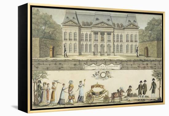 The First Steps of the King of Rome at the Chateau of Meudon, 19th Century-null-Framed Premier Image Canvas