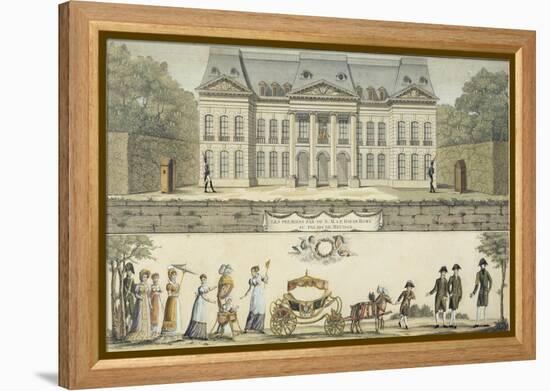 The First Steps of the King of Rome at the Chateau of Meudon, 19th Century-null-Framed Premier Image Canvas