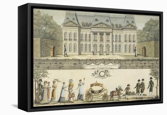 The First Steps of the King of Rome at the Chateau of Meudon, 19th Century-null-Framed Premier Image Canvas
