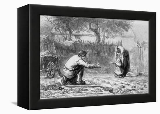 The First Steps-Jean-François Millet-Framed Premier Image Canvas