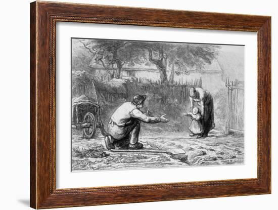 The First Steps-Jean-François Millet-Framed Giclee Print