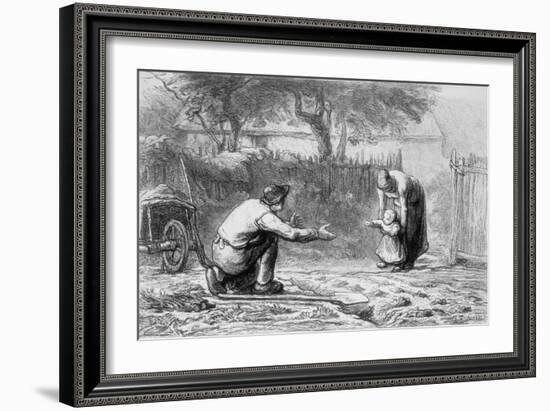 The First Steps-Jean-François Millet-Framed Giclee Print