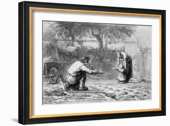 The First Steps-Jean-François Millet-Framed Giclee Print