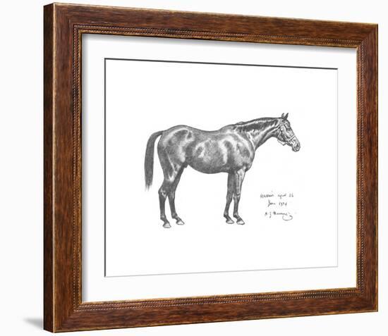 The First Study of Warrior-Sir Alfred Munnings-Framed Premium Giclee Print