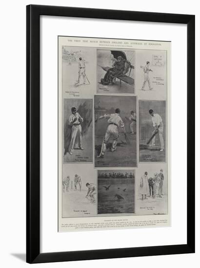 The First Test Match Between England and Australia at Edgbaston-Ralph Cleaver-Framed Giclee Print