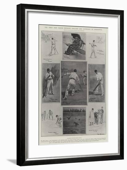 The First Test Match Between England and Australia at Edgbaston-Ralph Cleaver-Framed Giclee Print