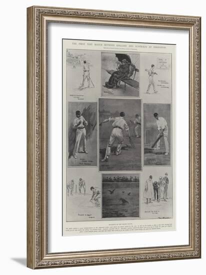 The First Test Match Between England and Australia at Edgbaston-Ralph Cleaver-Framed Giclee Print