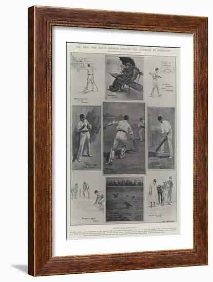 The First Test Match Between England and Australia at Edgbaston-Ralph Cleaver-Framed Giclee Print