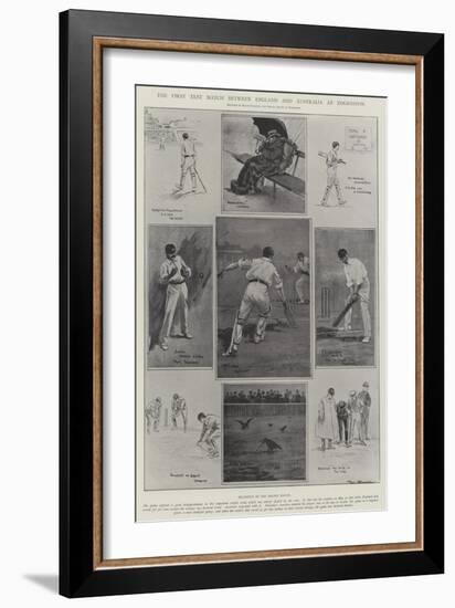 The First Test Match Between England and Australia at Edgbaston-Ralph Cleaver-Framed Giclee Print
