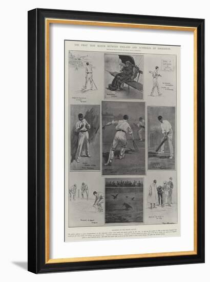 The First Test Match Between England and Australia at Edgbaston-Ralph Cleaver-Framed Giclee Print