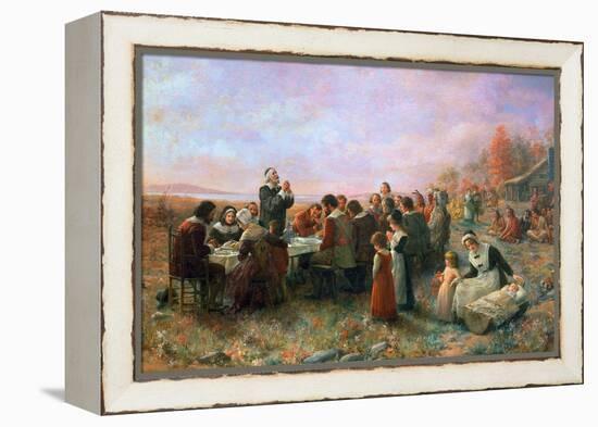 The First Thanksgiving-Jennie Augusta Brownscombe-Framed Premier Image Canvas