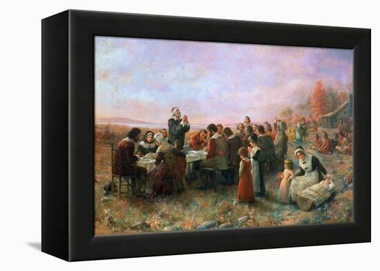 The First Thanksgiving-Jennie Augusta Brownscombe-Framed Premier Image Canvas