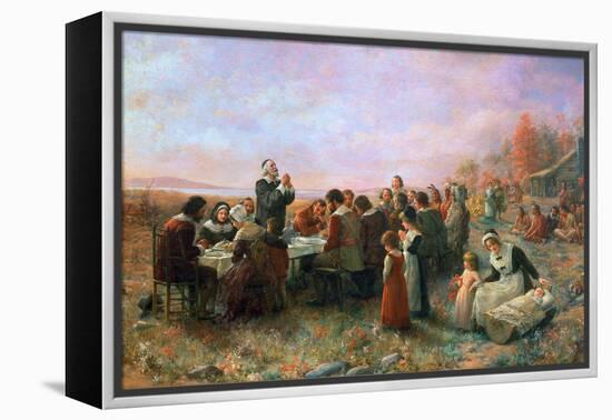 The First Thanksgiving-Jennie Augusta Brownscombe-Framed Premier Image Canvas