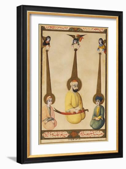 The First Three Shiite Imams: Ali with His Sons Hasan and Husayn-Persian School-Framed Giclee Print