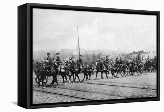 The First Units of the British Expeditionary Force in Boulogne, Northern France, 1914-null-Framed Premier Image Canvas