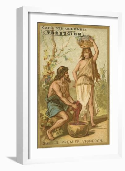 The First Winemaker-null-Framed Giclee Print