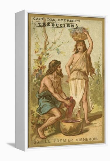 The First Winemaker-null-Framed Premier Image Canvas