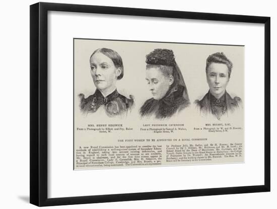 The First Women to Be Appointed to a Royal Commission-null-Framed Giclee Print