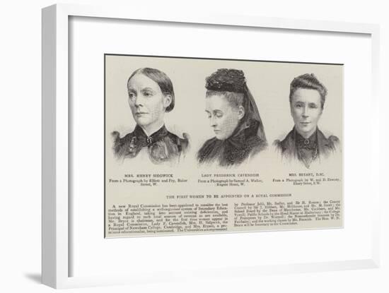 The First Women to Be Appointed to a Royal Commission-null-Framed Giclee Print