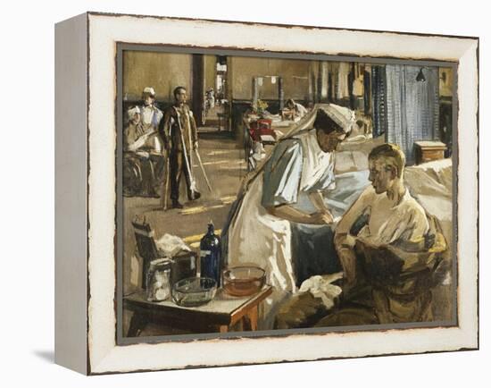 The First Wounded, London Hospital, 1914, 1914-Sir John Lavery-Framed Premier Image Canvas