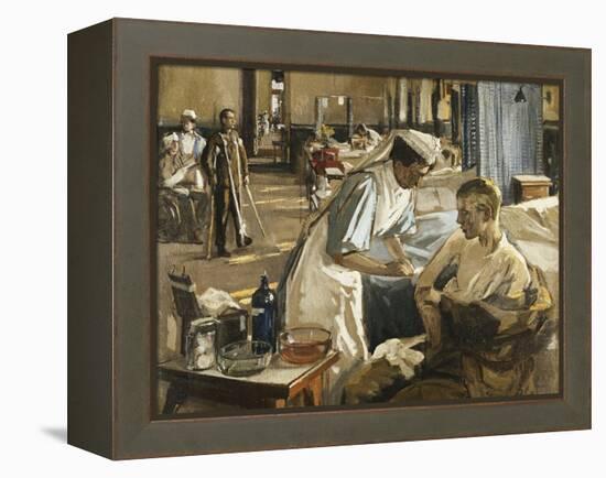 The First Wounded, London Hospital, 1914, 1914-Sir John Lavery-Framed Premier Image Canvas