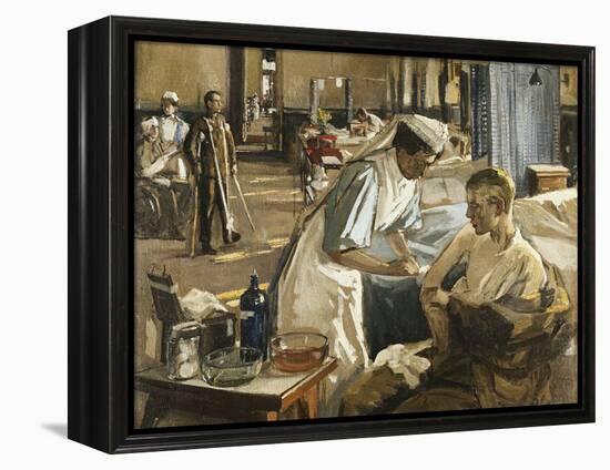 The First Wounded, London Hospital, 1914, 1914-Sir John Lavery-Framed Premier Image Canvas