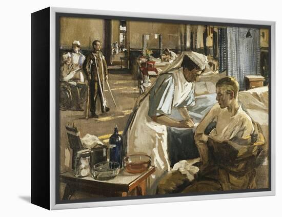 The First Wounded, London Hospital, 1914, 1914-Sir John Lavery-Framed Premier Image Canvas