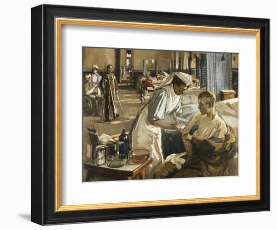 The First Wounded, London Hospital, 1914, 1914-Sir John Lavery-Framed Giclee Print