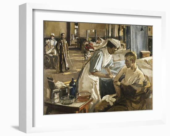 The First Wounded, London Hospital, 1914, 1914-Sir John Lavery-Framed Giclee Print