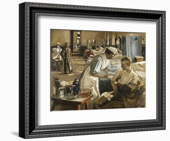 The First Wounded, London Hospital, 1914-Sir John Lavery-Framed Giclee Print