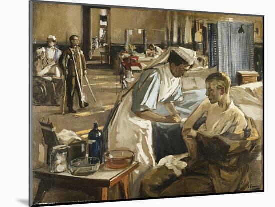 The First Wounded, London Hospital, 1914-Sir John Lavery-Mounted Giclee Print