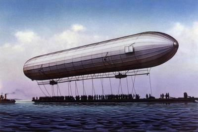 The First Zeppelin, LZ.1, Makes Its Maiden Flight Over the