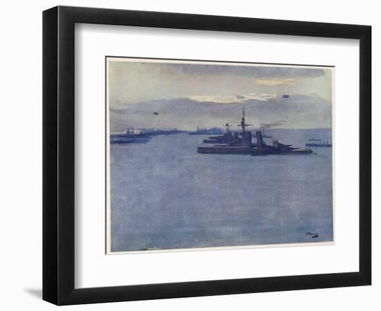 The Firth of Forth, Wind, 1917, from British Artists at the Front, Continuation of the Western Fron-John Lavery-Framed Giclee Print