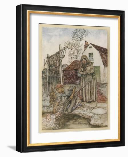 The Fish and the Ring-Arthur Rackham-Framed Art Print