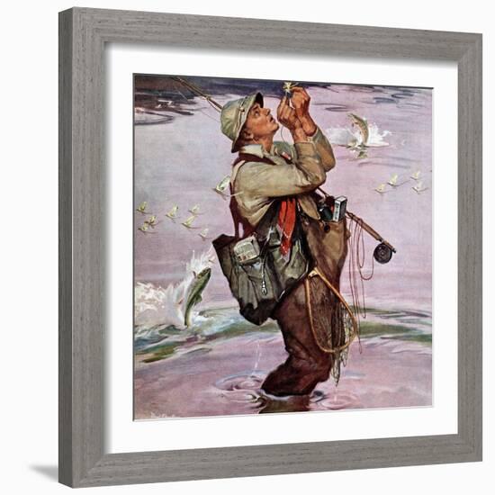 "The Fish are Jumping", May 19, 1951-Mead Schaeffer-Framed Premium Giclee Print