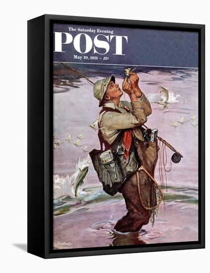 "The Fish are Jumping" Saturday Evening Post Cover, May 19, 1951-Mead Schaeffer-Framed Premier Image Canvas