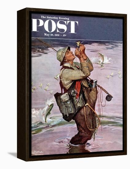 "The Fish are Jumping" Saturday Evening Post Cover, May 19, 1951-Mead Schaeffer-Framed Premier Image Canvas