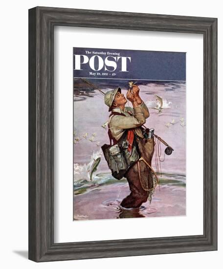 "The Fish are Jumping" Saturday Evening Post Cover, May 19, 1951-Mead Schaeffer-Framed Giclee Print