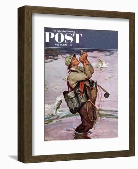 "The Fish are Jumping" Saturday Evening Post Cover, May 19, 1951-Mead Schaeffer-Framed Giclee Print